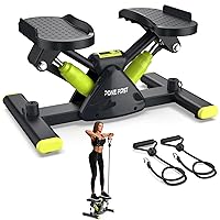Steppers for Exercise at Home,Mini Stair Stepper Machine with 300 Maximum Capacity,Twist Stepper with Resistance Bands,Hydraulic Fitness Stepper for Cardio Fitness Full Body Workout