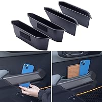 TOPINSTALL 4 Door Handle Storage Box Compatible with Ford Bronco 2021-2024 Accessories, Phone Holder Front and Rear Door Grab Handle Pocket Storage Organizer ABS Plastic-4PCS
