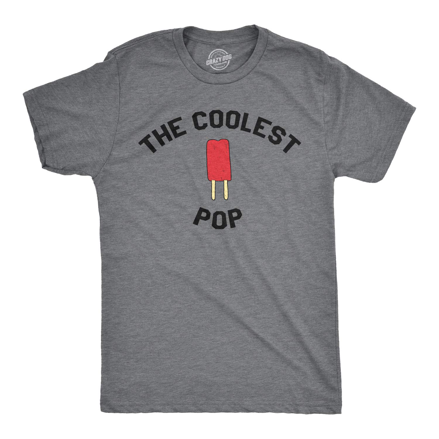 Mens Coolest Pop Funny Best Dad Ever Cool Fathers Day Novelty Graphic T Shirt