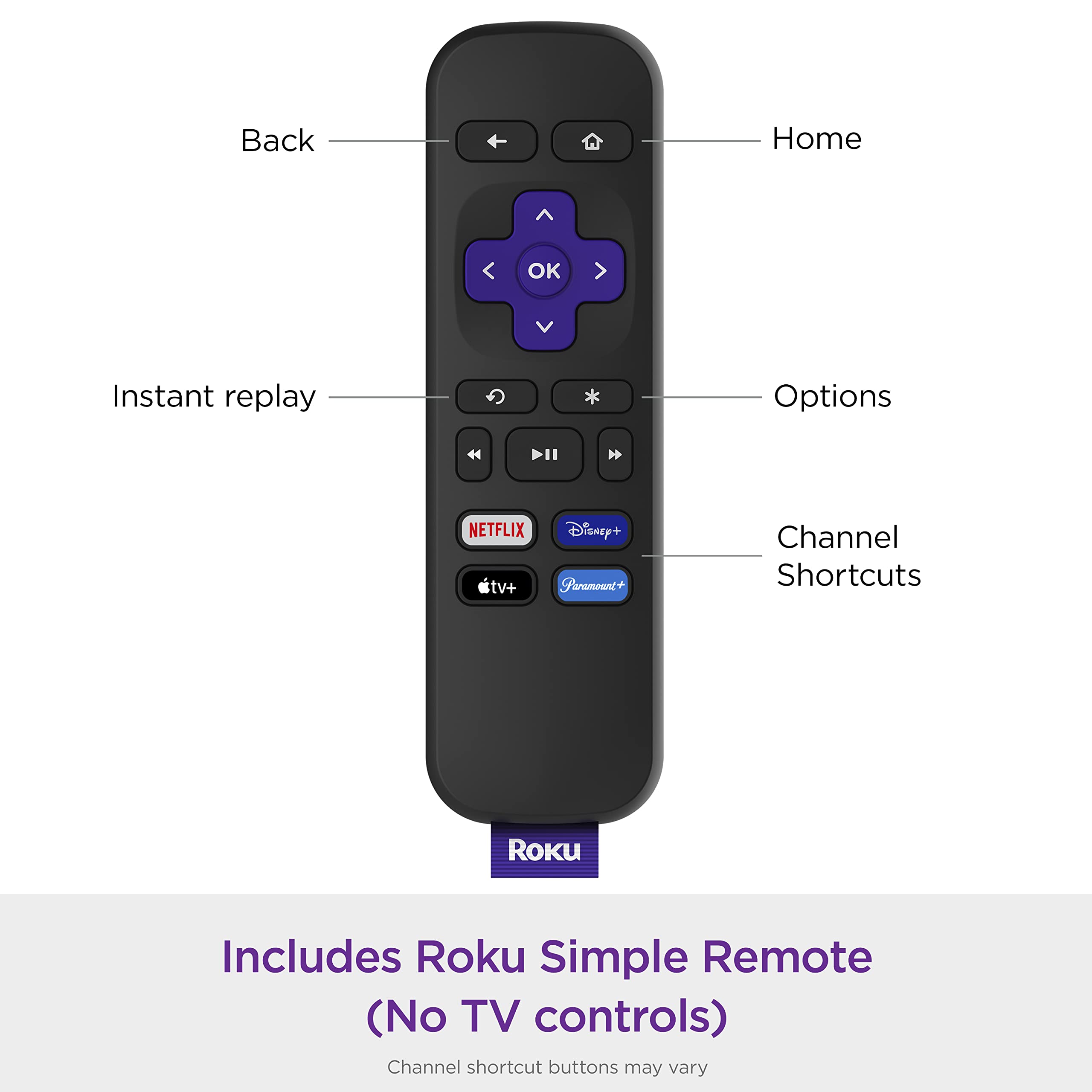 Roku Express (New) | HD Roku Streaming Device with Simple Remote (no TV controls), Free & Live TV