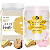 Jelly Mask for Facials Professional - Upgrade 24K Gold Peel Off Face Masks Skincare for Firming Anti-Aging, Hydrating Hydrojelly Facial Mask for Spa Day(17.6oz/Jar)