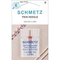Schmetz Twin Machine Needle 1/Pk- Size 2.0 12/80