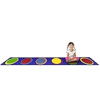 Flagship Carpets Sitting Spots Seating Rectangle Area Rug for Children's Classroom or Kids Playroom, and Home Learning Carpet, 13