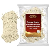 Janeu Thread Yagnopavit | 20 Pack Roll | Pure Cotton Sacred Janoi Holy Threads | Upanayana Sanskara Janaeu Puja Thread | Spiritual Janeva for Hindu Pooja and Brahmin Rituals Puja Ceremony