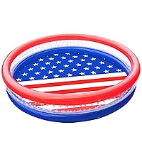 SWIMLINE Americana 3 Ring Kiddie Pool 60'' X 12'' | For Kids Toddlers Children Adults| Ball & Sand Pit Outdoor Indoor Garden Backyard Summer Fun | Blow Up Thick Durable Inflatable Splash Pad Sprinkler