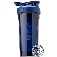 BlenderBottle Strada Shaker Cup Perfect for Protein Shakes and Pre Workout, 28-Ounce, Blue