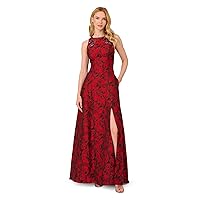 Adrianna Papell Women's Beaded Jacquard Gown