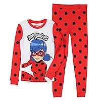 INTIMO Miraculous: Tales of Ladybug & Cat Noir Girls' Tight Fit Character Cartoon Sleep Pajama Set