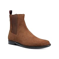 HUGO Men's Smooth Suede Pull on Chelsea Boot Hunting Shoe