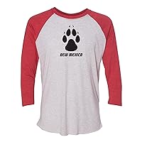 UGP Campus Apparel University of New Mexico Lobos Mascot Spirit Mark 3/4-Sleeve Raglan T Shirt