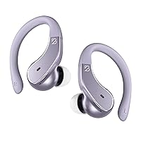 Runner 40 - Secure-Fit Wireless Earbuds for Small Ears, Running Bluetooth Earbuds for Women and Men, Purple Deep Bass Wrap Around Earbuds for Small Ear Canals with EarHooks, Light Over the Ear Earbuds