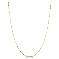 Kooljewelry 14k Yellow Gold Filled Or White Gold Filled 1.5mm Mirror Link Chain Necklace For Women (14, 16, 18, 20, 22, 24 or 30 inch)