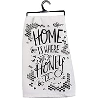 35506 LOL Made You Smile Dish Towel, 28 x 28-Inches, Honey is Where Your Honey is
