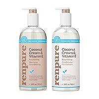Coconut Cream & Vitamin E Nourishing Shampoo and Conditioner Set, 24oz