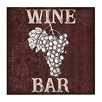 Carved Wooden Plaque Wine Bar,Grape,Art,Fresh Fruit,Sweet,Natural,Delicious,Farmhouse,Green Leaves,Retro,Wine Grapes,Red Wine,Wine, Vintage Wooden Plaque, Inspirational Quotes Wooden Sign for The Home Office Decorations 16x16 Inch