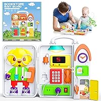 Busy Board Montessori Toys for Toddlers 1-3, 2-4, Interactive Sensory Toys for 1 2 3 Year Old Boy Girl, Bilingual Educational Baby Toys for 12-18 Months, Travel Toys for 1+ Year Old Birthday Gift