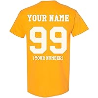 Custom T Shirts for Men & Women Add Your Own Text Personalized Back Side T-Shirt