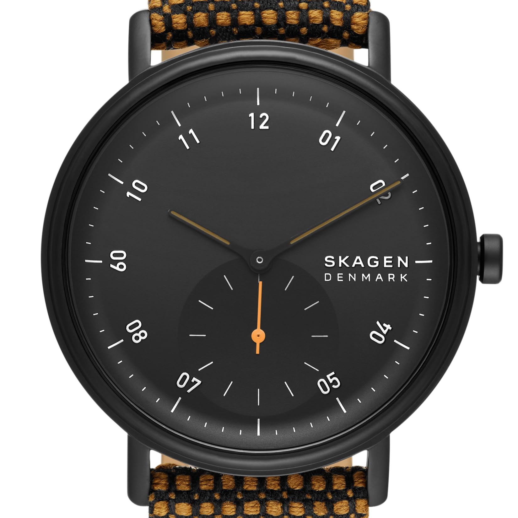 Skagen Men's Kuppel Two-Hand Brown Kvadrat Wool Band Watch (Model: SKW6895)