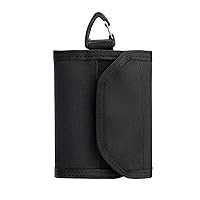 Tri-Fold Outdoor Tactical Wallet,Men Polyester Wallet With Coin Pocket And Credit Card Holder (Black,M)