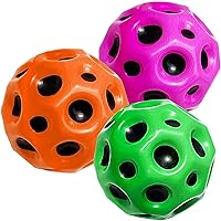 VPOWJI Space Ball, Extreme High Bouncing Ball, 2.6 in Super High Bouncing Space Ball, Improve Hand-Eye Coordination, Easy to Grip and Catch (B-3PCS)