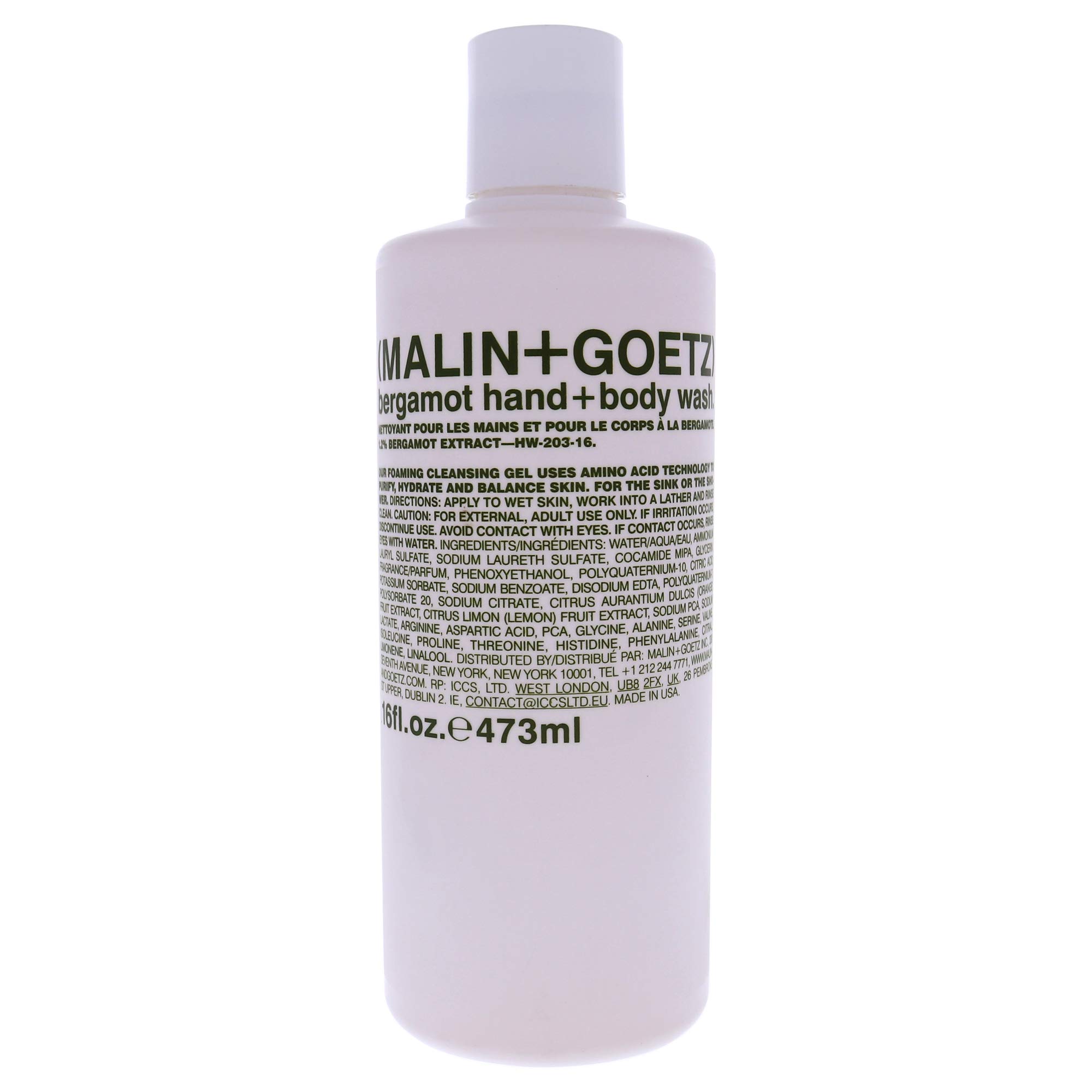 Malin + Goetz Essential Bergamot Hand + Body Wash—purifying, hydrating hand + body wash for men + women. for all skin types, even sensitive. No stripping or irritation. Cruelty-free + vegan