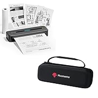 Phomemo M832 Portable Printer & M832 Case, Upgrade M832 Inkless Thermal Printer Wireless for Travel,Bluetooth No Ink Printer