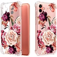 CoverON Compitable with Samsung Galaxy A04 Case for Women, Slim Floral Design Clear TPU Rubber Flexible Soft Skin Cover Protective Sleeve for Samsung Galaxy A04 Phone Case - Peony Flower
