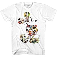 Mad Mickey Mouse Distressed Design T-Shirt for Adults