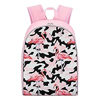 Pink Camo Flamingo Travel Laptop Backpack 13 Inch Lightweight Daypack Causal Shoulder Bag