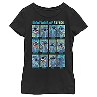 Disney Girl's Stitch Emotion T-Shirt