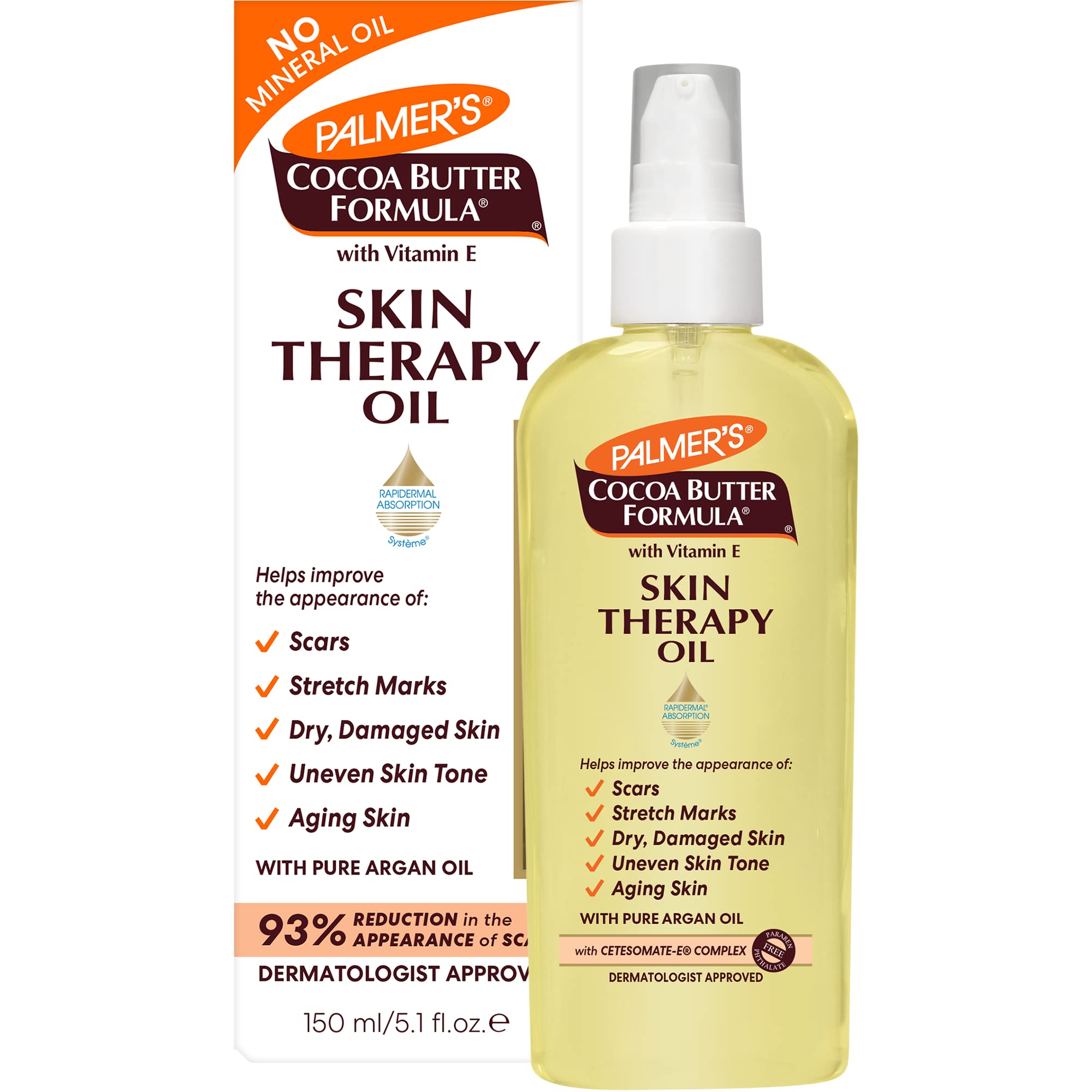 Palmer's Cocoa Butter Formula Skin Therapy Moisturizing Body Oil for Scars & Stretch Marks, 5.1 Ounces & Cocoa Butter Formula with Vitamin E + Q10 Firming Butter Body Lotion,10.6 Fl Oz