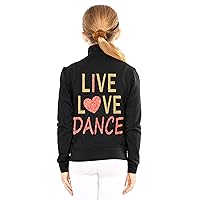 STRETCH IS COMFORT Glitter | Live Love Dance | Mock Neck Jacket | Youth Sizes 4-16