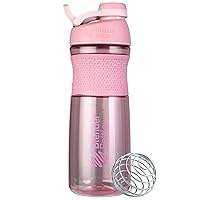 BlenderBottle SportMixer Shaker Bottle Perfect for Protein Shakes and Pre Workout, 28-Ounce, Rose