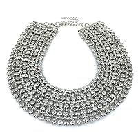 Chunky Metal Statement Necklace For Women Neck Bib Collar Choker Necklace Maxi Jewelry