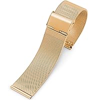 Stainless Steel Watch Band 8/10/12/13/14/15/16/17/18/19/20/21/22/23/24mm Silver Mesh Watchband 304 Stainless Steel Strap (Color : Rosegold, Size : 23mm)