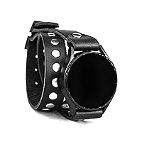 Leather double wrap band 20mm 22mm Compatible with Samsung Galaxy Watch Classic Active and other Smart watches with a classic lug, Handmade UA 2820 (other colors & sizes)