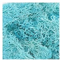 Fake Decorative Moss 100g / Pack Artificial Moss Eternal Life Plants for DIY Fairy Garden Mini Landscape Vase Filler (Blue)