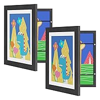upsimples 2 Pack Kids Art Frames 10x12.5 Bundle with 8x10 Picture Frame Set of 10