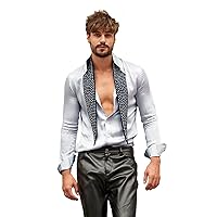 Men's Unisex Silk Collar Shirt