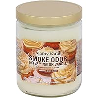 Smoke Odor Exterminator 13 oz Jar Candles Creamy Vanilla, (2)