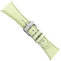 26mm Glam Rock Pale Green Saffiano Thick Genuine Leather Watch Band EZPINS