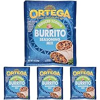 Ortega Seasoning Mix, Reduced Sodium Burrito, 1 Ounce (Pack of 4)
