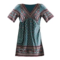 Sexy Spring Dresses for Women 2024 with Sleeves, Casual V Neck Print Floral Holiday Boho Beach Dress Backless