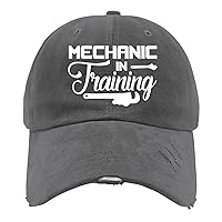 Mechanic in Training Cap Funny Golf Hats Dark Grey Golf Hats Men Gifts for Her Baseball Hat