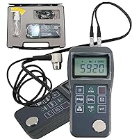 Ultrasonic Thickness Gauge Meter Through Paint Coatings Thickness Gauges with 0.65 to 600mm 0.025 to 23.62inch 3-30mm 0.118 to 1.181inch P-E and E-E Echo-Echo Mode for Steel Aluminum Copper
