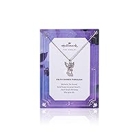 Faith Angel Necklace Pendant in Sterling Silver and Diamonds