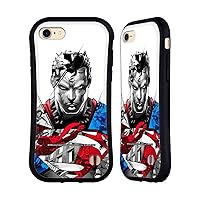 Head Case Designs Officially Licensed Superman DC Comics Collage 80th Anniversary Hybrid Case Compatible with Apple iPhone 7/8 / SE 2020 & 2022