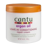 Cantu Argan Oil Leave-In Conditioning Repair Cream, 16 Ounce (Pack of 2)