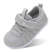 Besroad Toddler Shoes Boys Girls Barefoot Sneakers Kids Breathable Walking Shoes Lightweight Strap Anti-Slip Sole Tennis Shoes
