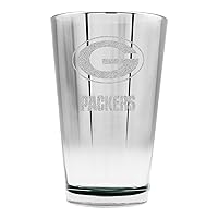NFL Green Bay Packers 16oz Glass Glacier Highball with Crystal Ice Finish